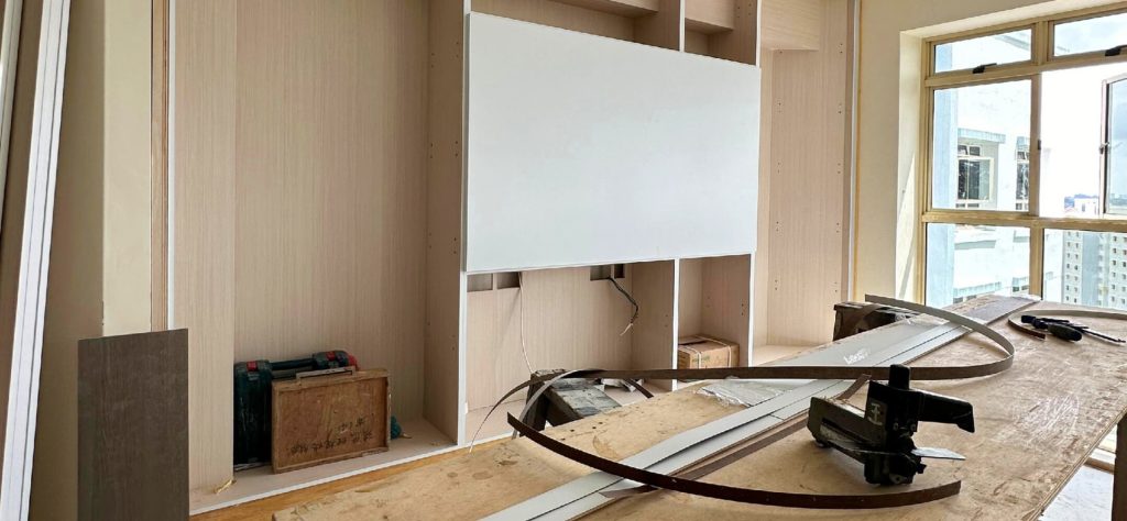 Interior of an HDB flat under renovation